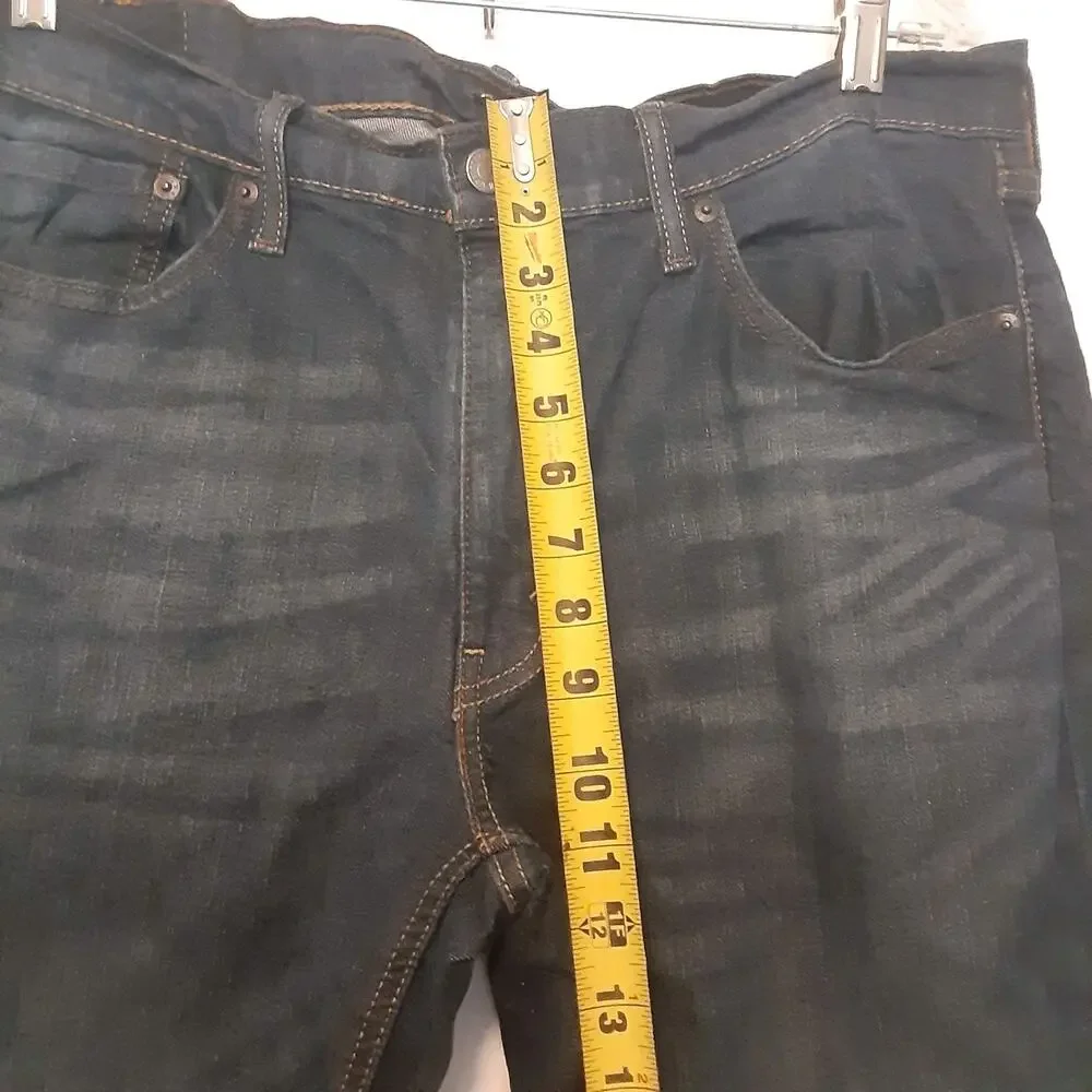 Levi's 541 Athletic Taper Stretch Mens Jeans 36x30 Dark Blue Whiskers 5 Pocket